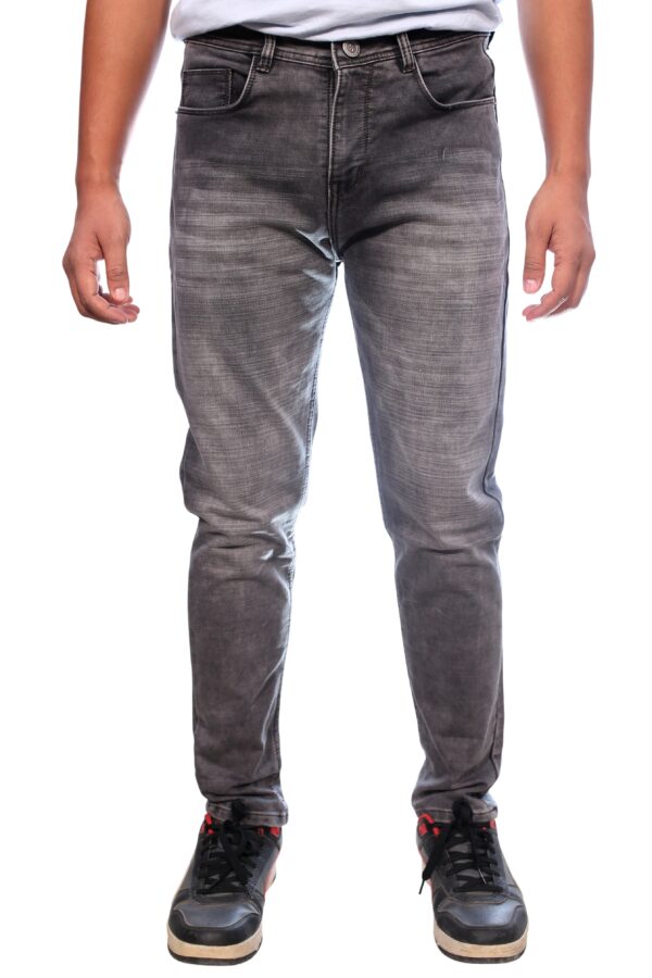Henry Castle & Co Men’s Slim Fit Grey Washed Stretch Jeans | Modern Casual Denim for Daily Wear