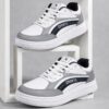 Henry Castle & Co Men’s Chunky Sole White & Grey Sneakers | Grip-Enhanced Lace-Up Shoes for Street & Daily Wear