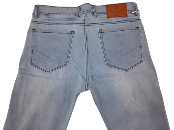 Henry Castle & Co Men’s Slim Fit Light Sky Blue Stretch Jeans | Clean Minimal Denim for Casual & Summer Wear