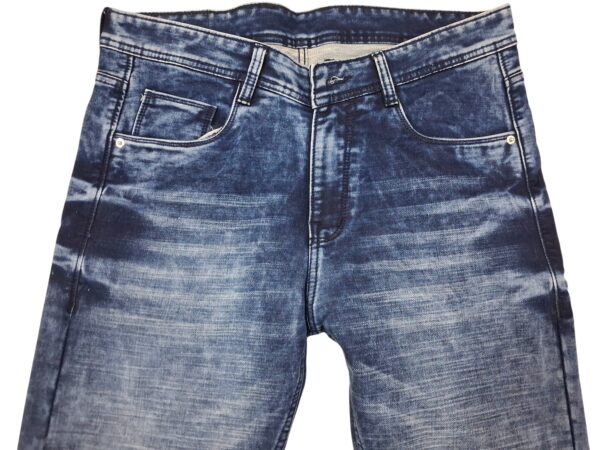 Henry Castle & Co Men’s Slim Fit Urban Blue Washed Stretch Jeans | Textured Denim for Modern Casual Wear