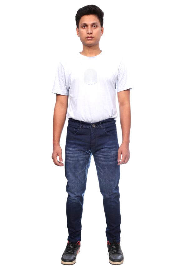 Henry Castle & Co Men’s Slim Fit Navy Blue Stretch Jeans | Clean Classic Denim for Everyday & Office Wear