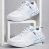 Henry Castle & Co Men’s Lightweight White Sports Sneakers | Cushioned Lace-Up Shoes for Walking, Training & Daily Wear