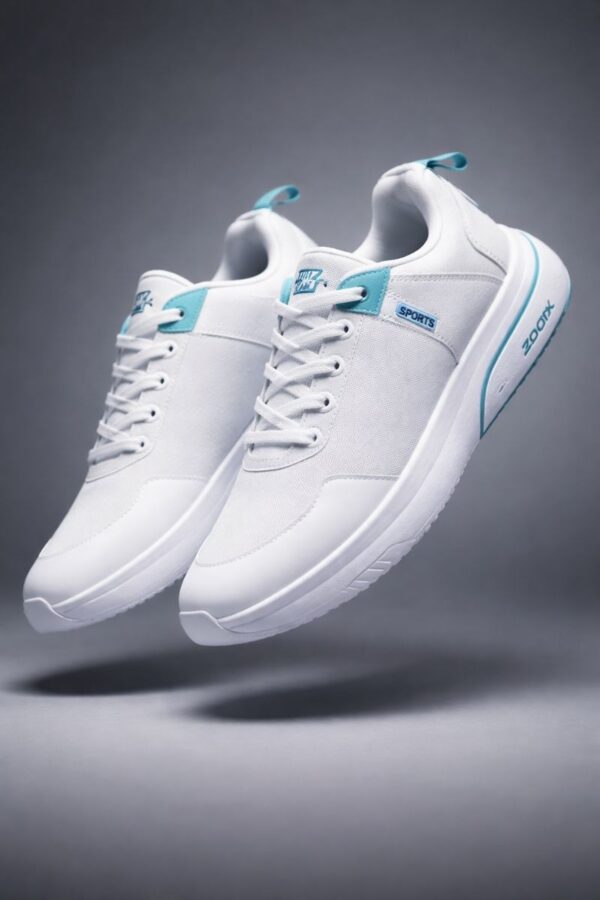 Henry Castle & Co Men’s Lightweight White Sports Sneakers | Cushioned Lace-Up Shoes for Walking, Training & Daily Wear