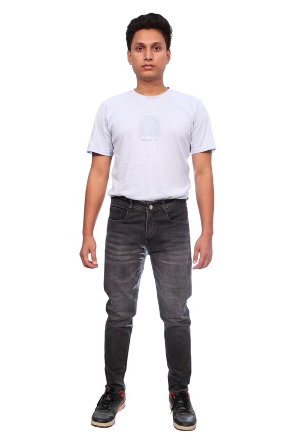 Henry Castle & Co Men’s Slim Fit Dark Grey Washed Stretch Jeans | Bold Casual Denim for Everyday Wear