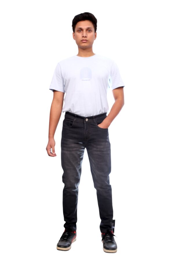 Henry Castle & Co Men’s Slim Fit Deep Black Stretch Jeans | Premium Fade Denim for Smart Casual Wear