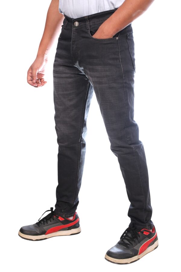 Henry Castle & Co Men’s Slim Fit Deep Black Stretch Jeans | Premium Fade Denim for Smart Casual Wear