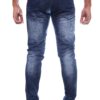 Henry Castle & Co Men’s Slim Fit Faded Blue Stretch Jeans | Modern Washed Denim for Casual & Street Wear