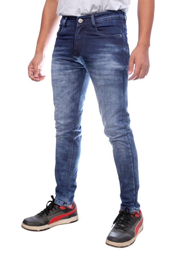 Henry Castle & Co Men’s Slim Fit Faded Blue Stretch Jeans | Modern Washed Denim for Casual & Street Wear