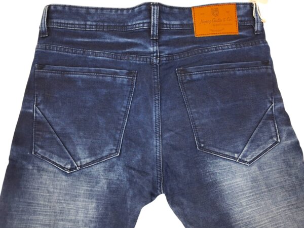 Henry Castle & Co Men’s Slim Fit Faded Blue Stretch Jeans | Modern Washed Denim for Casual & Street Wear