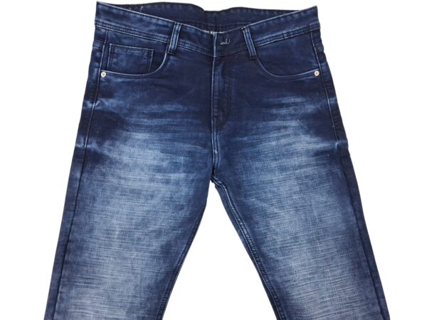 Henry Castle & Co Men’s Slim Fit Faded Blue Stretch Jeans | Modern Washed Denim for Casual & Street Wear