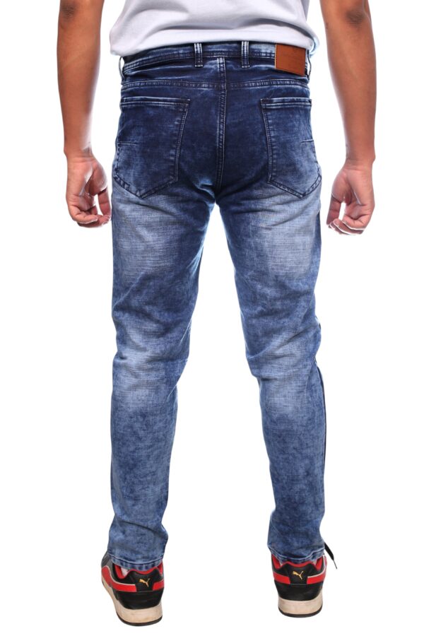 Henry Castle & Co Men’s Slim Fit Ice Blue Washed Stretch Jeans | Trendy Faded Denim for Casual Wear