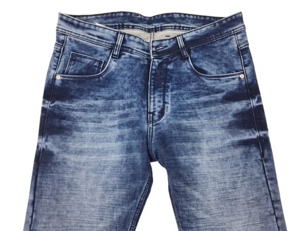 Henry Castle & Co Men’s Slim Fit Ice Blue Washed Stretch Jeans | Trendy Faded Denim for Casual Wear