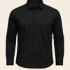 HCC-WM-BK Henry Castle & Co Men’s Black Cotton Shirt | Solid Smart Casual Shirt for Office & Daily Wear