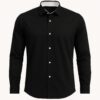 Henry Castle & Co Men’s Black Cotton Shirt with White Cuffs & Collar | Contrast Formal Casual Shirt