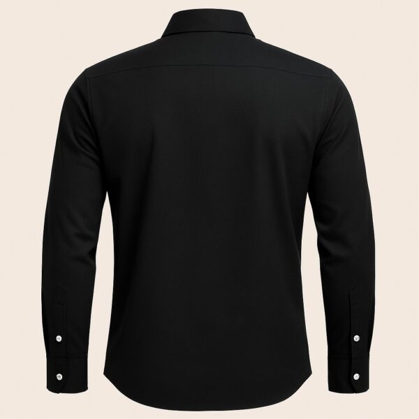 Henry Castle & Co Men’s Black Cotton Shirt with White Cuffs & Collar | Contrast Formal Casual Shirt