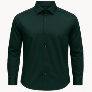 Henry Castle & Co Men’s Sea Green Cotton Shirt | Solid Smart Casual Shirt for Office & Daily Wear