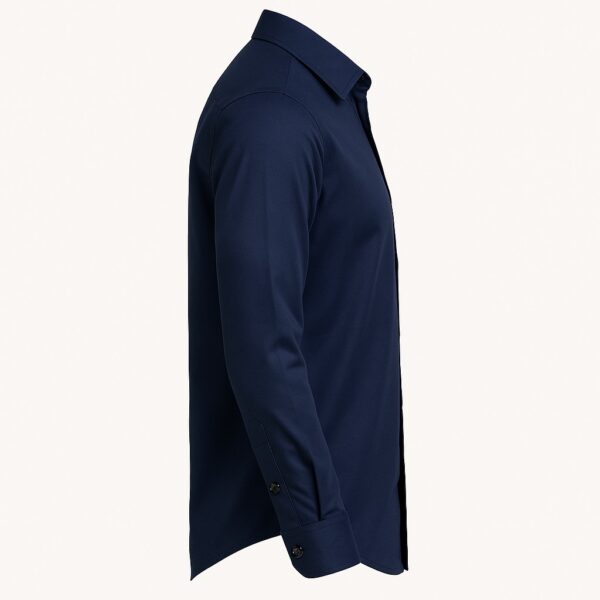 HCC-WM-NB (2) Henry Castle & Co Men’s Navy Blue Cotton Shirt | Solid Smart Casual Shirt for Office & Daily Wear