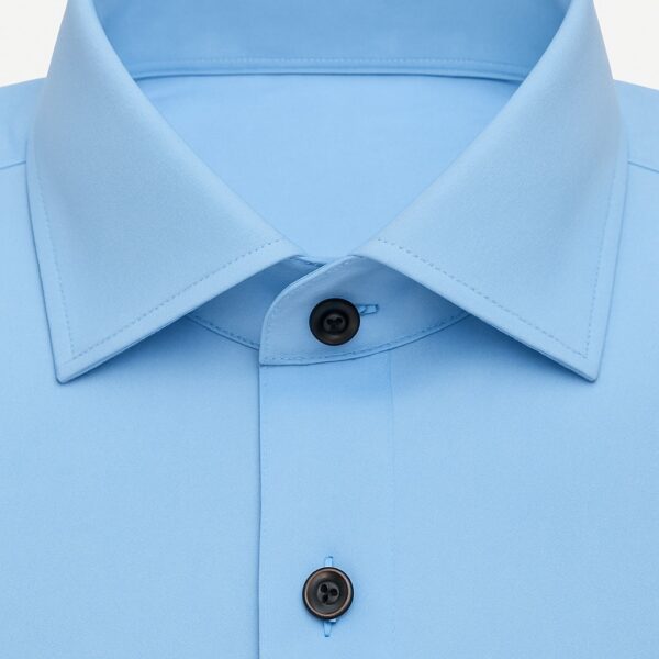 Henry Castle & Co Men’s Sky Blue Cotton Shirt | Solid Smart Casual Shirt for Office & Daily Wear