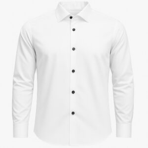 Henry Castle & Co Men’s White Cotton Shirt | Solid Smart Casual Shirt for Office & Daily Wear