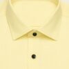 HCC-WM-YL (4) Henry Castle & Co Men’s Light Yellow Cotton Shirt | Solid Smart Casual Shirt for Office & Daily Wear