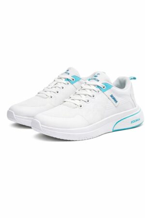 Henry Castle & Co Men’s Lightweight White Sports Sneakers | Cushioned Lace-Up Shoes for Walking, Training & Daily Wear