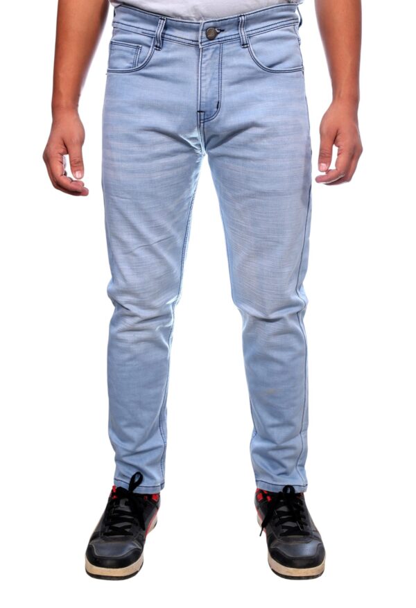 Henry Castle & Co Men’s Slim Fit Light Sky Blue Stretch Jeans | Clean Minimal Denim for Casual & Summer Wear