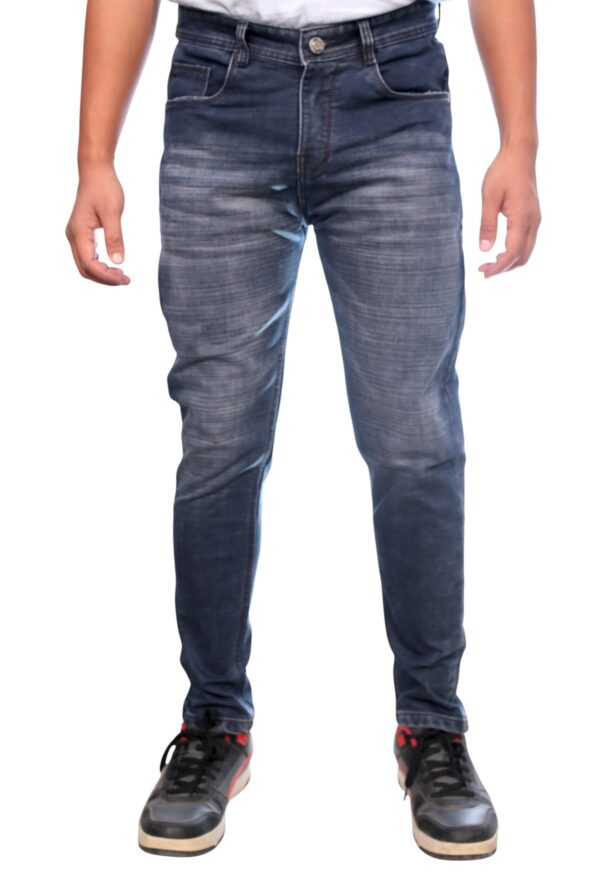 Henry Castle & Co Men’s Slim Fit Mid Blue Washed Stretch Jeans | Stylish Denim for Casual & Daily Wear