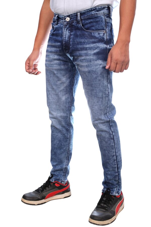 Henry Castle & Co Men’s Slim Fit Urban Blue Washed Stretch Jeans | Textured Denim for Modern Casual Wear