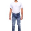 Henry Castle & Co Men’s Slim Fit Urban Blue Washed Stretch Jeans | Textured Denim for Modern Casual Wear