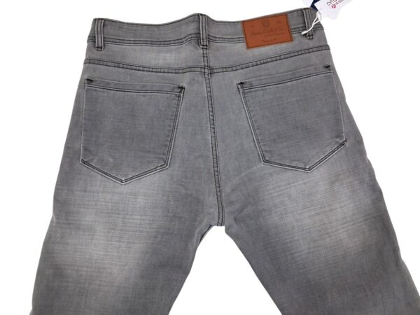 Henry Castle & Co Men’s Slim Fit Light Grey Stretch Jeans | Clean Washed Denim for Casual & Office Wear