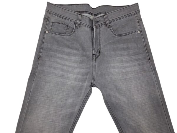 Henry Castle & Co Men’s Slim Fit Light Grey Stretch Jeans | Clean Washed Denim for Casual & Office Wear